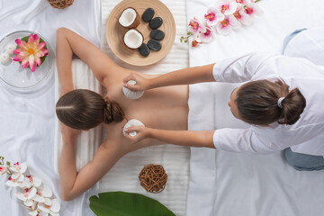 Woman at spa thai massage