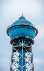 Fototapeta na wymiar Blauer Wasserturm bei Ahlen - Industrie