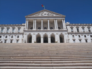 Fototapeta na wymiar Historic Parliament building in Lisbon in Portugal