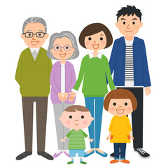 笑顔の3世代家族