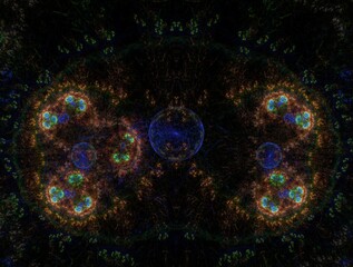 Obraz na płótnie Canvas Imaginatory fractal background generated Image