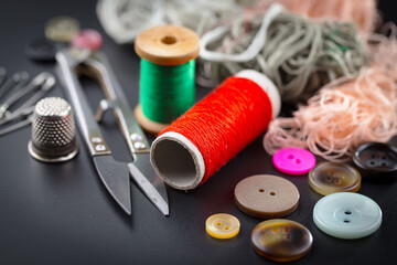 Items for rest and travel in composition on the table.