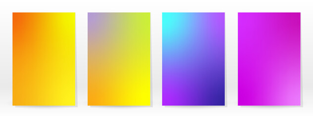 Fototapeta premium Minimal Poster. Pastel Soft. Rainbow Gradient Set.