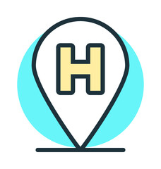 Obraz premium Hospital Location