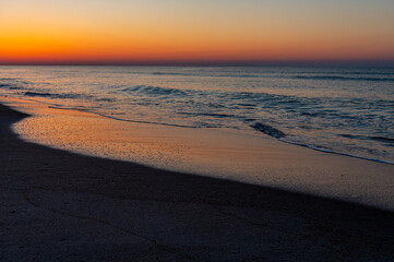 Glistening Dawn Beach Scene