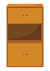 wardrobe with showcase
