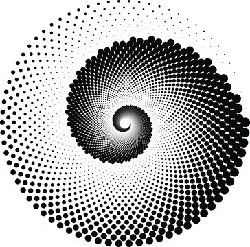 abstract circle art mandala with dots black and white artwork