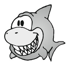 baby fat shark (comics, illustration)