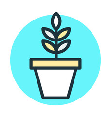 Small Plant Colored Vector Icon
