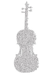 violin of music notes