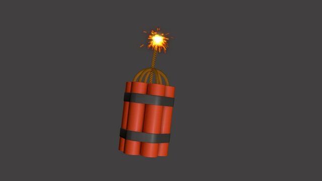 red dynamite bomb tied together with a black ribbon