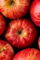 Fresh juicy red apple, close up. macro photo