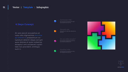 Minimalistic infographic presentation slide.