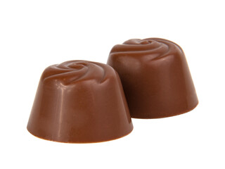 Milk chocolate candy sweet isolated on the white background