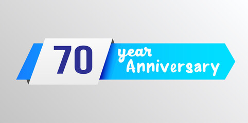 70 years anniversary celebration logo vector template design illustration