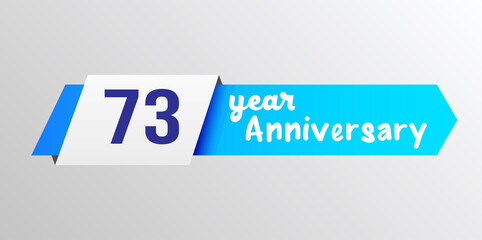 73 years anniversary celebration logo vector template design illustration
