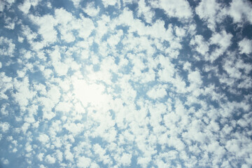 Environment concept: Small airy clouds on blue sky