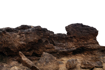 rock isolated on white background.	