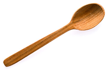 wooden spoon isolated on white background