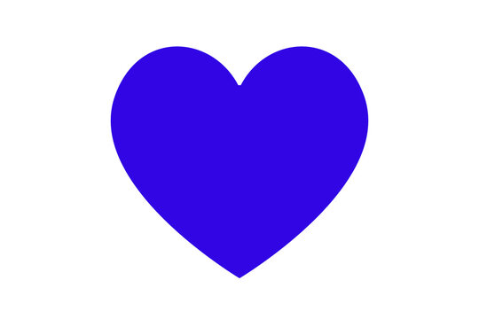 Blue heart icon flat design