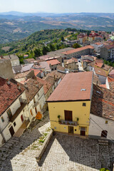 Fototapeta na wymiar Panoramic view of Acerenza, an old village in southern Italy.