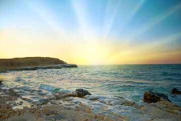 Fototapeta premium Sunrise above the sea
