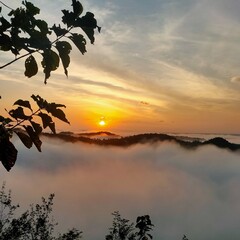 Panguk Kediwung hill photographed at sunrise