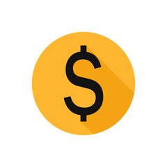 Dollar sign icon. Vector illustration.