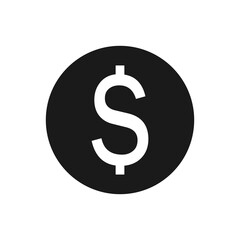 Obraz premium Dollar sign icon. Vector illustration.