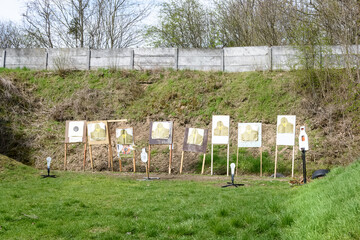 shooting targets on a shooting range