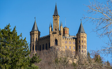 Fototapeta na wymiar Burg Hohenzollern, Zollernalbkreis, Bisingen, Baden Württemberg, Deutschland
