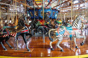 Carousal horses on Merry Go Round.