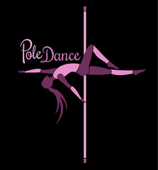 Pole dancer silhouette