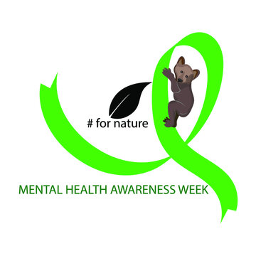 Mental Health Awareness Week Concept. Nature Illustration Vector