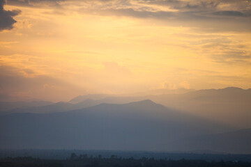 sunrise over the mountains