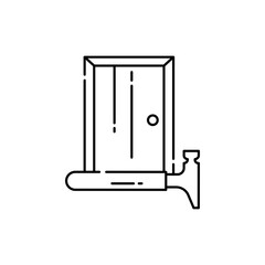 Installation doors color line icon. Pictogram for web page, mobile app