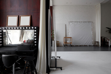 Concise and clean Photography studio interior