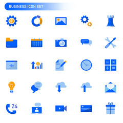 Fototapeta premium Business icon set vector illustration use for your website, logo, app, UI, presentation