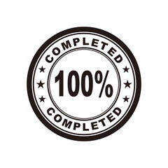 completed rubber vector stamp on white background