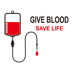 Give blood poster design vector illustration on white background