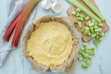 sweet home made rhubarb pie