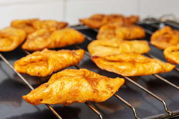 Fried sweets (pestiños) typical Spanish dessert from Andalusia and Extremadura