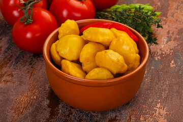 Tasty marinated patisson