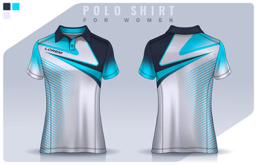 t-shirt sport design for women,  Jersey mockup.  Polo Uniform template.