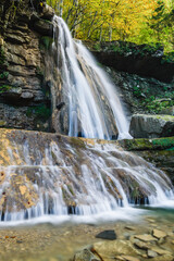 Obraz premium Beautiful waterfall in the nature (Torrent de la Masica, Catalonia, Spain)