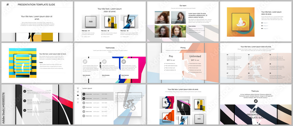Poster vector templates for website design, presentations, portfolio. templates for presentation slides, le