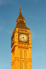 Fototapeta na wymiar The big ben clock tower, London, England