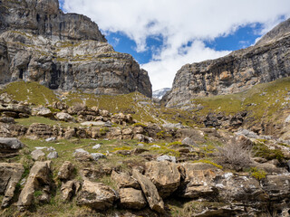 walk through the national park of ordesa and lost mountain