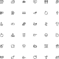 icon vector icon set such as: barley, yolk, picnic, decoration, steam, turkish, champagne, mexican, shop, craft, editable, spaghetti, simple, flavor, herb, easter, herbs, interior, sea, swirl, cookie