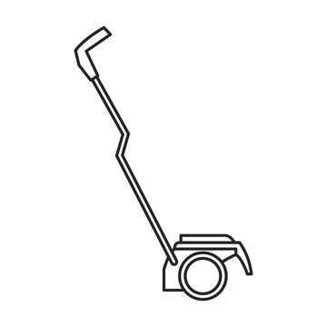 recommend clip art: Lawn mower vector outline icon. Vector illustration lawnmower on white background. Isolated outline illustration icon of lawn mower .